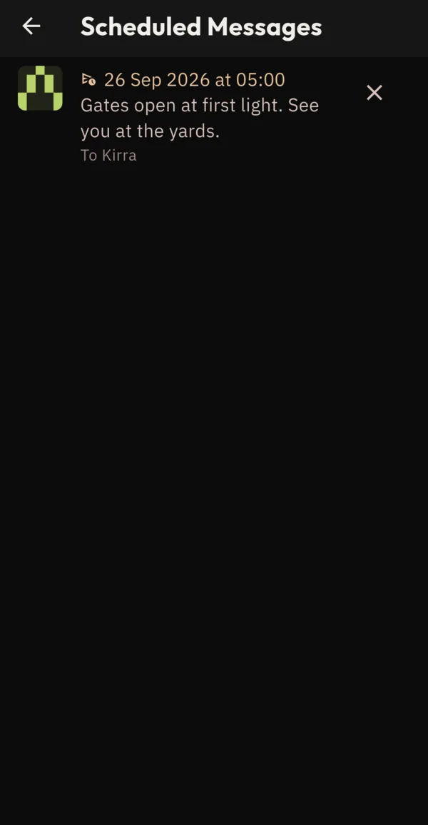 Scheduled messages
